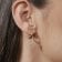 trendor 75843 Drop Earrings Gold Plated Silver Cubic Zirconia Hoops Image 4