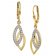 trendor 39012 Drop Earrings Gold Plated 925 Silver Cubic Zirconia Image 1