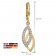 trendor 39012 Drop Earrings Gold Plated 925 Silver Cubic Zirconia Image 4