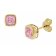 trendor 51684-04 Women's Earrings Gold 333 / 8K Cubic Zirconia Pink Image 1