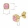 trendor 51684-04 Women's Earrings Gold 333 / 8K Cubic Zirconia Pink Image 4