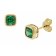 trendor 51684-08 Ladies' Stud Earrings Gold 333 / 8K Synthetic Emerald Image 1