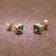 trendor 51684-08 Ladies' Stud Earrings Gold 333 / 8K Synthetic Emerald Image 2