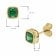 trendor 51684-08 Ladies' Stud Earrings Gold 333 / 8K Synthetic Emerald Image 4