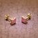 trendor 51715-04 Ladies' Stud Earrings Gold 333 / 8K Pink Cubic Zirconia Image 2