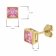 trendor 51715-04 Ladies' Stud Earrings Gold 333 / 8K Pink Cubic Zirconia Image 4