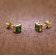 trendor 51715-08 Women's Stud Earrings Gold 333 / 8K with synt. Emerald Image 2