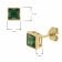 trendor 51715-08 Women's Stud Earrings Gold 333 / 8K with synt. Emerald Image 4