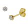 trendor 41232 Earrings for Women and Men Gold 333 (8 ct) Cubic Zirconia 3 mm Image 1