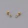trendor 41232 Earrings for Women and Men Gold 333 (8 ct) Cubic Zirconia 3 mm Image 2