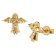 trendor 41543 Children's Stud Earrings Angel Gold 333/8K with Cubic Zirconia Image 1