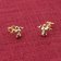 trendor 41543 Children's Stud Earrings Angel Gold 333/8K with Cubic Zirconia Image 2