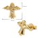trendor 41543 Children's Stud Earrings Angel Gold 333/8K with Cubic Zirconia Image 3