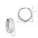 trendor 41583 Hoop Earrings for Women and Men 925 Silver Ø 18 mm Image 3