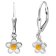 trendor 41591 Earrings For Girls Silver 925 with Flower Pendant Image 1