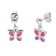 trendor 41604 Stud Earrings for Girls Silver 925 Butterfly Image 1