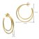trendor 41614 Women's Earrings 925 Silver Gold Plated Half Hoops Image 4