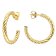 trendor 41618 Women's Hoop Earrings Gold Plated 925 Silver Image 1