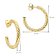trendor 41618 Women's Hoop Earrings Gold Plated 925 Silver Image 4