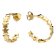 trendor 41619 Women's Earrings Gold Plated 925 Silver Hoops Image 1