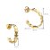 trendor 41619 Women's Earrings Gold Plated 925 Silver Hoops Image 4