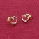trendor 41646 Women's Earrings Gold Plated 925 Silver Cubic Zirconia Heart Image 2
