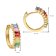 trendor 41665 Hoop Earrings with Cubic Zirconias 925 Silver Gold Plated Image 4