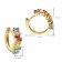 trendor 41666 Hoop Earrings with Cubic Zirconia Gold Plated 925 Silver Image 4