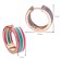 trendor 41662 Hoop Earrings 925 Silver Rose Gold Plated and Coloured Enamel Image 3