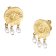 trendor 41668 Women's Pearl Earrings Gold Plated 925 Silver Image 1