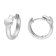 trendor 41724 Hoop Earrings with Heart 925 Silver Image 1