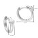 trendor 41724 Hoop Earrings with Heart 925 Silver Image 4