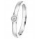 trendor 532497 White Gold Ladies Ring with Diamond Image 1