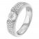 trendor 39382 Ladies' Engagement Ring White Gold 333 (8 ct) 39 Cubic Zirconias Image 1