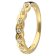 trendor 41628 Ladies' Ring 925 Silver Gold Plated 7 Cubic Zirconias Image 1