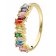 trendor 41706 Women's Ring Gold Plated 925 Silver Colourful Cubic Zirconia Image 1