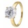 trendor 41715 Women's Ring Gold Plated 925 Silver Cubic Zirconia Ø 9 mm Image 1