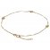trendor 63270 Anklet 333 Gold with 3 Hearts Image 1
