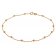 trendor 75657 Anklet with Beads Gold-Plated Silver Image 3