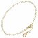 trendor 51197 Anklet Heart Gold Plated Silver 925 with Green Quartz Image 1