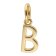 trendor 41880-B Letter pendant B Gold 333/8K on Gold-Plated Silver Necklace Image 2