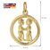 trendor 41980-06 Necklace with Gemini Zodiac Sign 333 Gold Ø 16 mm Image 5