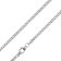 trendor 15058 Men's Necklace 925 Silver Rhodium-Plated Curb Chain 2.7 mm wide Image 1