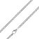 trendor 15062 Men's Necklace 925 Silver Rhodium-Plated Curb Chain 3.3 mm wide Image 1