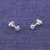trendor 15109 Unisex Stud Earrings 925 Silver with Cubic Zirconia 4.5 mm Image 2