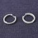 trendor 15133 Ladies' Hoop Earrings 925 Silver with Cubic Zirconia Image 3