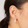trendor 15133 Ladies' Hoop Earrings 925 Silver with Cubic Zirconia Image 4