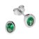 trendor 15134 Ladies' Stud Earrings Silver Green Image 1