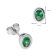 trendor 15134 Ladies' Stud Earrings Silver Green Image 4