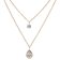 trendor 15140 Ladies' Necklace Gold Plated Silver Two-Rowed Image 1